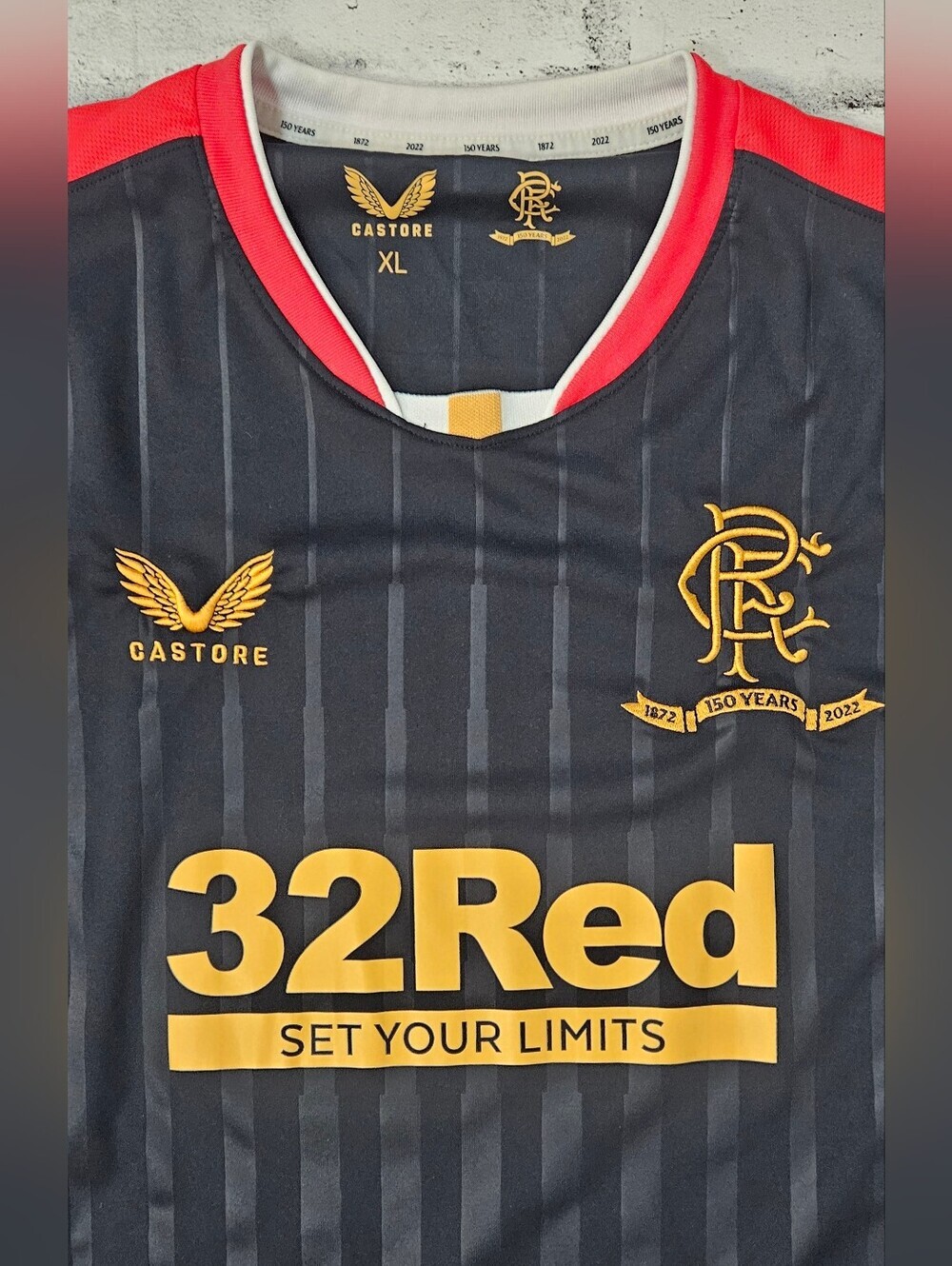 Castore Rangers FC 150th Anniversary Away Jersey XL Soccer Football Shirt - Picture 7 of 13